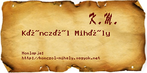 Könczöl Mihály névjegykártya