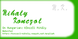 mihaly konczol business card